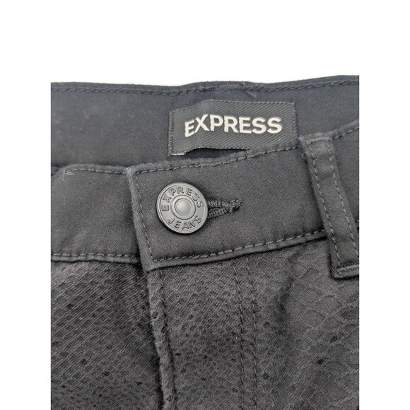 Express Snake Skin Black High Rise Skinny Leggings Dress Pants 24/29 Size 0 Reg - Picture 3 of 10